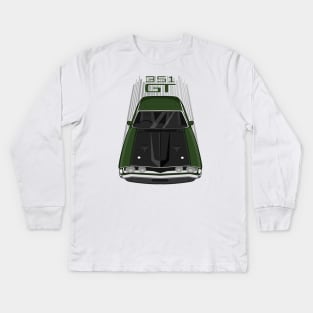 Ford Falcon XA GT 351 - Jewel Green and Black Kids Long Sleeve T-Shirt